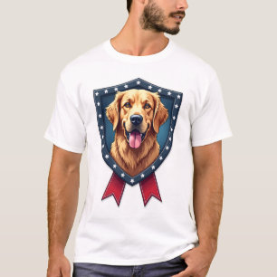 Patriotisk Guldfågelsköldsband Nedfällbar T-shirt