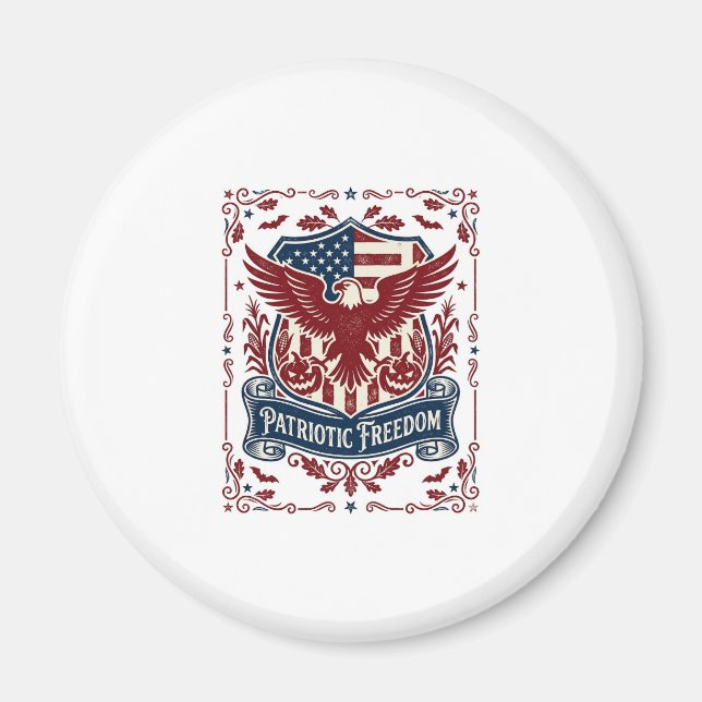 Patriotisk Halloween Vector Grafisk T-shirt Magnet (Framsidan)
