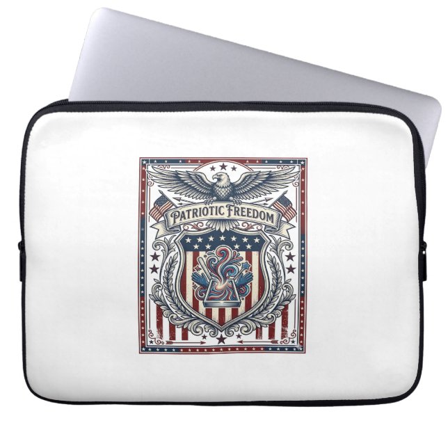 Patriotisk Hartz Laptop Fodral (Framsidan)