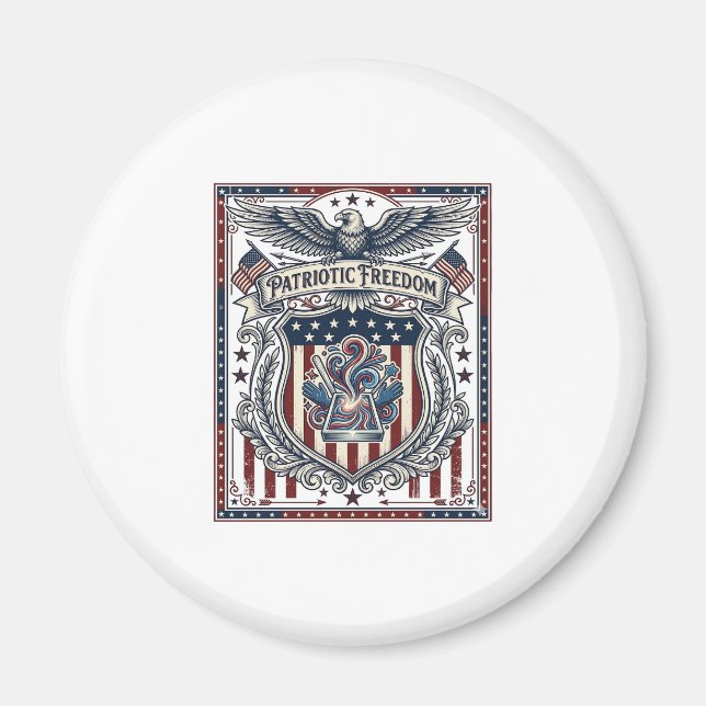 Patriotisk Hartz Magnet (Framsidan)