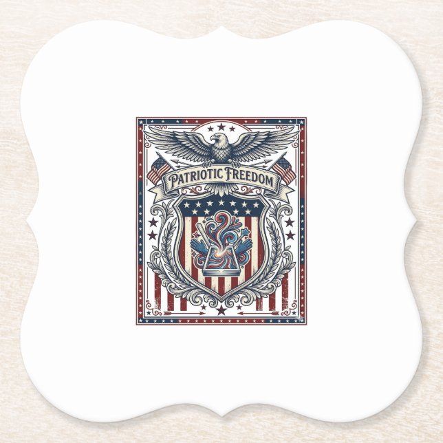 Patriotisk Hartz Underlägg Papper (Framsida)