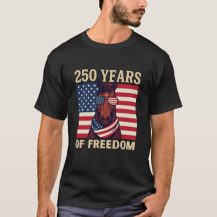 Patriotisk häst Självständighetsdag Frihet USA 250 T Shirt