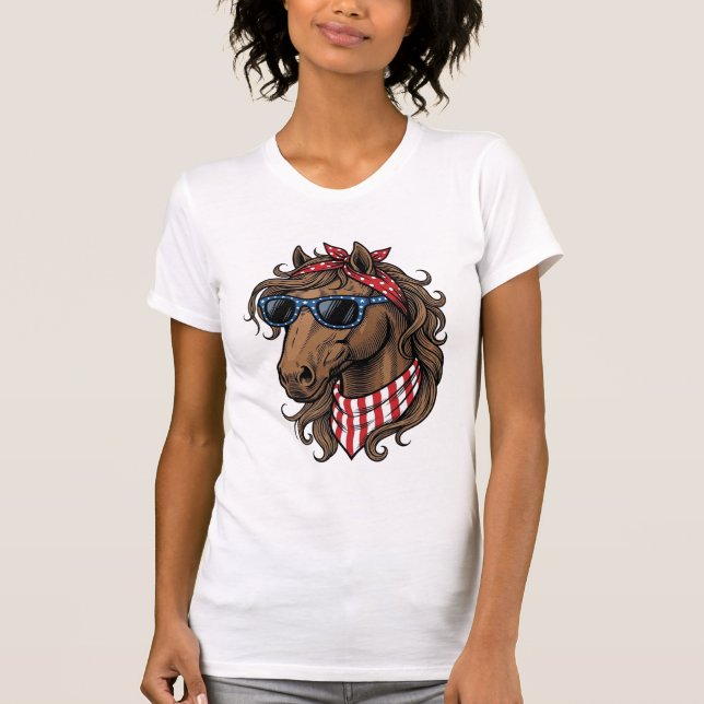Patriotisk Hästhuvud Vektor Tröja Design_1 (Framsida)