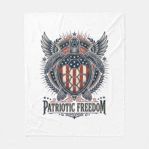 Patriotisk havssköldpadda fleecefilt