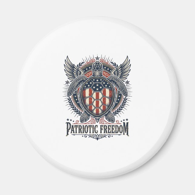 Patriotisk havssköldpadda magnet (Framsidan)