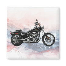Patriotisk Hawg Heritage Twin-Cam Motorcykelmagnet