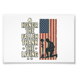 Patriotisk Hedra De Fallna Tacka De Levande Vektor Fototryck