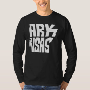 Patriotisk hemstatskarta över Arkansas textform De T Shirt