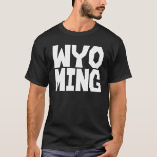 Patriotisk hemstatskarta över Wyoming textformad d T Shirt