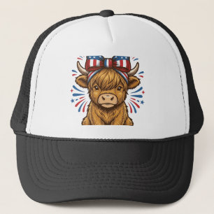 Patriotisk Highland Ko Båge Vektor Design (2)_1 Keps