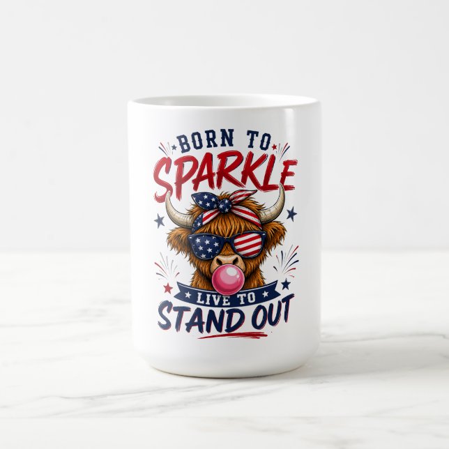 Patriotisk Highland Ko Häftig Kaffemugge Kaffemugg (Center)