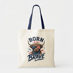 Patriotisk Highland Ko Rustik Totebag Tygkasse