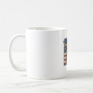 Patriotisk Highland Ko Vintage Gravyr T-Shirt Des Kaffemugg