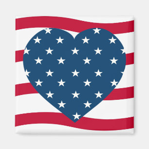 patriotisk hjärta magnet