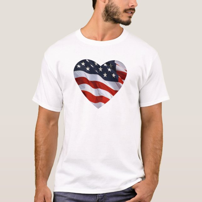 Patriotisk hjärta t shirt (Framsida)