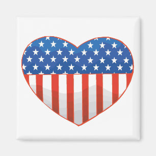 Patriotisk hjärtamagnet magnet