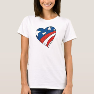 Patriotisk hjärtat-skjorta t shirt