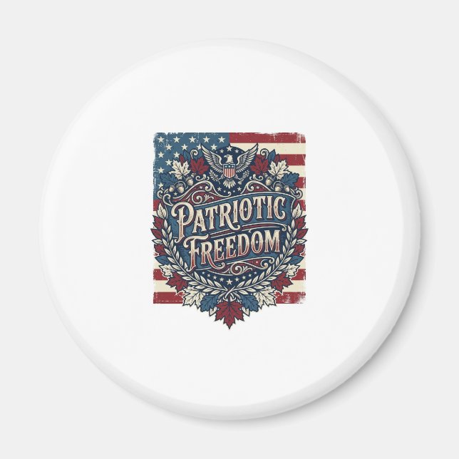 Patriotisk höstlöv vektor grafisk t-shirt magnet (Framsidan)
