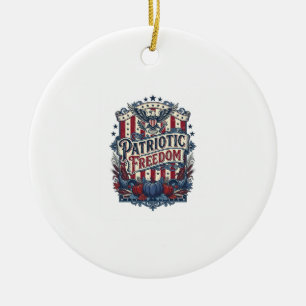 Patriotisk höstskörd vektor grafisk t-shirt julgransprydnad keramik