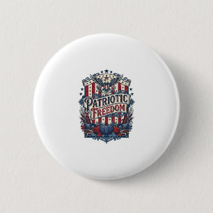 Patriotisk höstskörd vektor grafisk t-shirt knapp