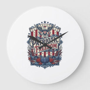 Patriotisk höstskörd vektor grafisk t-shirt stor klocka