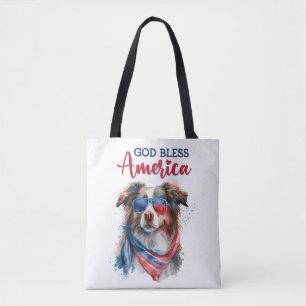 Patriotisk hund-Australian Shepherd Tygkasse