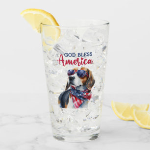 Patriotisk hund-Beagle Glaskopp