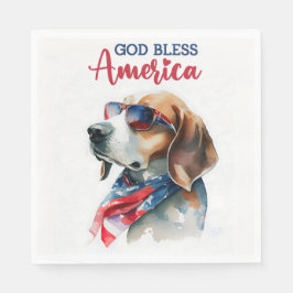 Patriotisk hund-Beagle Pappersservett