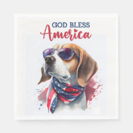 Patriotisk hund-Beagle Pappersservett