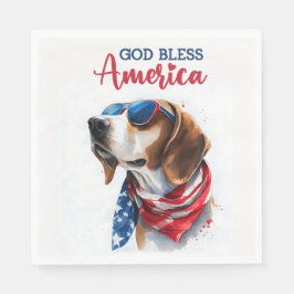 Patriotisk hund-Beagle Pappersservett