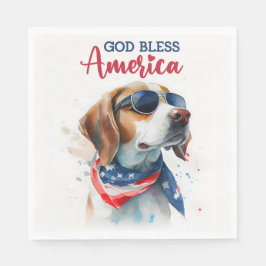 Patriotisk hund-Beagle Pappersservett