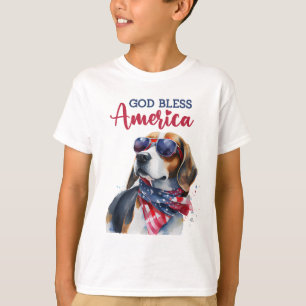 Patriotisk hund-Beagle T Shirt