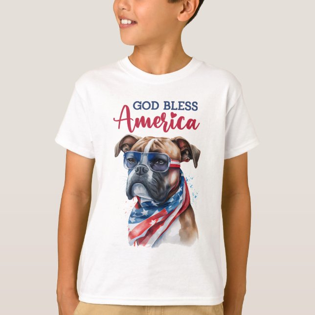 Patriotisk hund-Boxer T Shirt (Framsida)