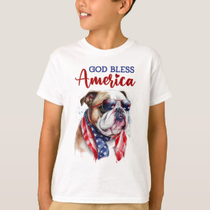 Patriotisk hund - Bulldogg T Shirt