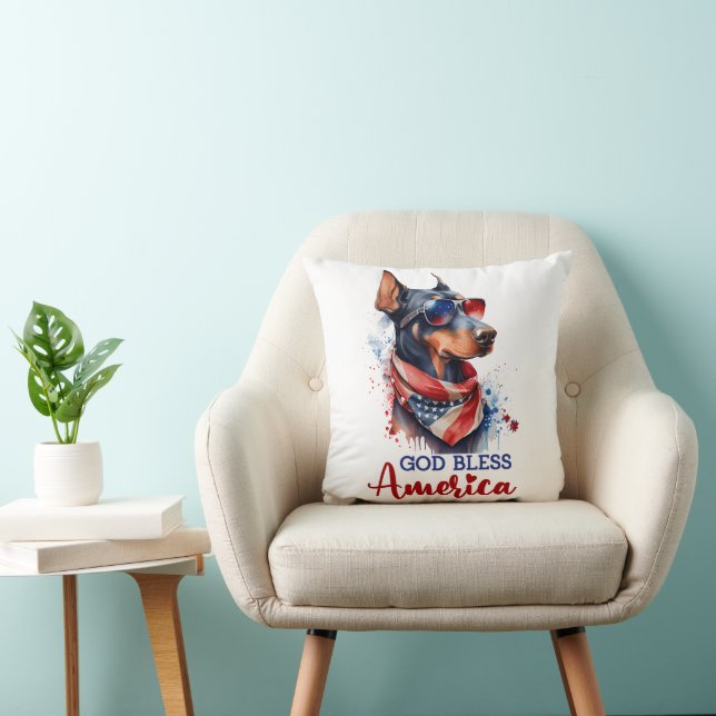 Patriotisk hund - Dobermann Kudde (Stol)