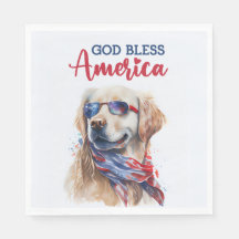 Patriotisk Hund-Golden Retriever