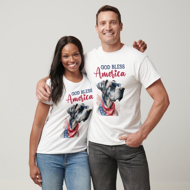 Patriotisk hund - Grand danois T Shirt (Unisex)