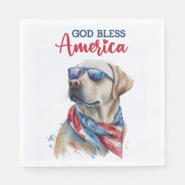 Patriotisk Hund-Labratorium Pappersservett