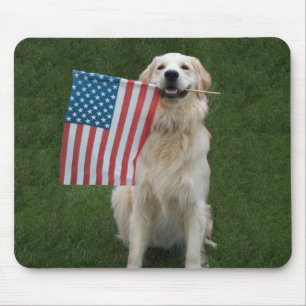 Patriotisk hund musmatta