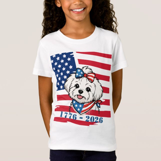 Patriotisk hund T-shirt (Framsida)