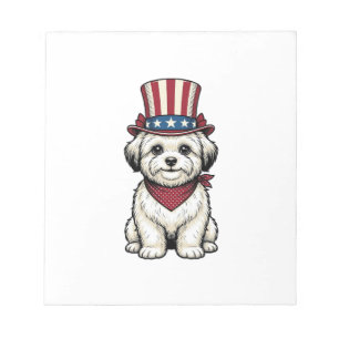 Patriotisk Hund Vintage Gravyr Vektor Design_1 Anteckningsblock