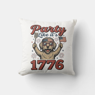 Patriotisk Hundfest Som Om Det Vore 1776 Vintage T Kudde