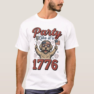 Patriotisk Hundfest Som Om Det Vore 1776 Vintage T Shirt