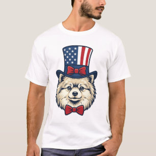 Patriotisk hundhuvud vintage gravyr vektor design t shirt