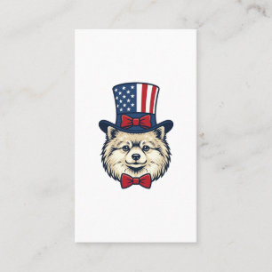 Patriotisk hundhuvud vintage gravyr vektor design visitkort