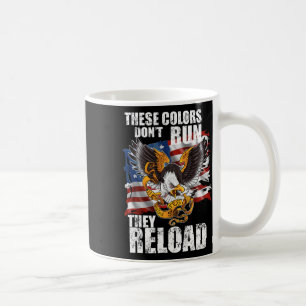 Patriotisk I Amerikansk Flagga I USA-färger Blekna Kaffemugg