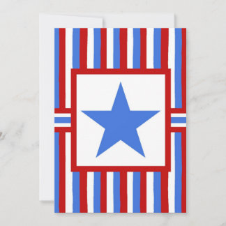 Patriotisk inbjudan för modern amerikan för Folk