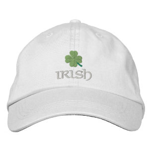 Patriotisk irländsk Shamrock Broderad Keps