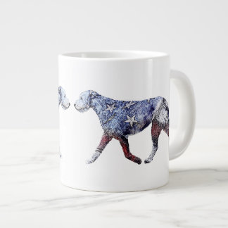 Patriotisk irländsk wolfhound jumbo mugg