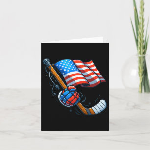 Patriotisk ishockey 4:e juli USA:s självständighet Kort